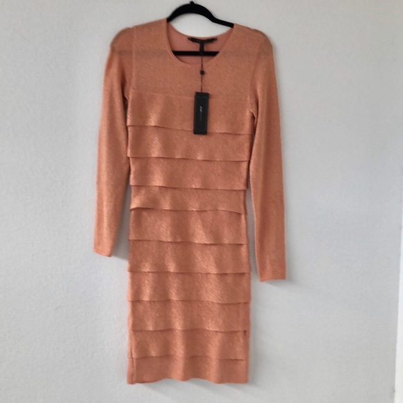 BCBGMAXAZRIA BLUSH MARIAH DRESS SIZE SMALL - Picture 5 of 9